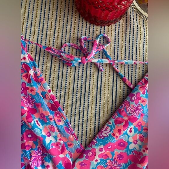 Lilly Pulitzer Mini  Dress Womens Size Small Floral Sleeveless Tiered Ruffle - Picture 13 of 16